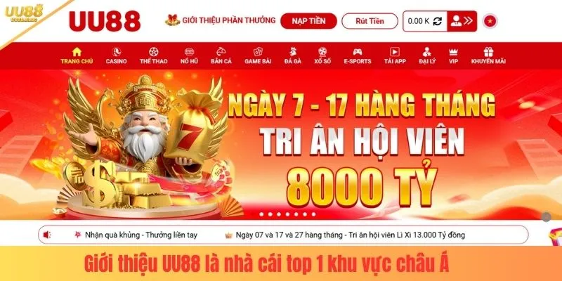 Giới thiệu UU88 là nhà cái top 1 khu vực châu Á