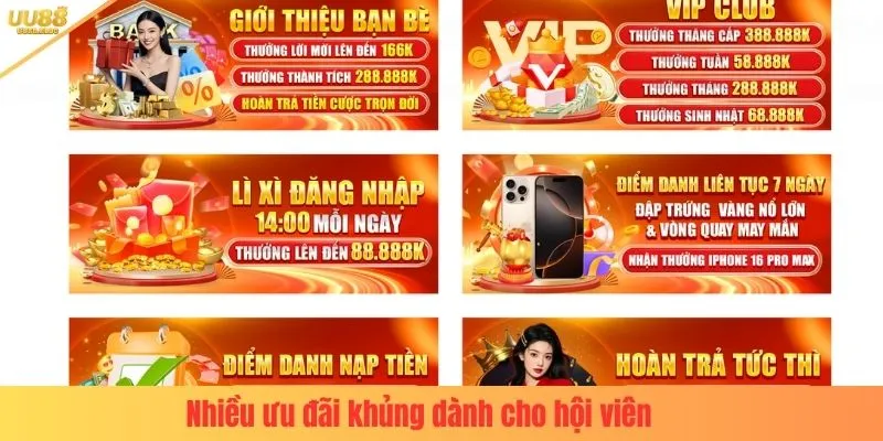 Nhiều ưu đãi khủng dành cho hội viên